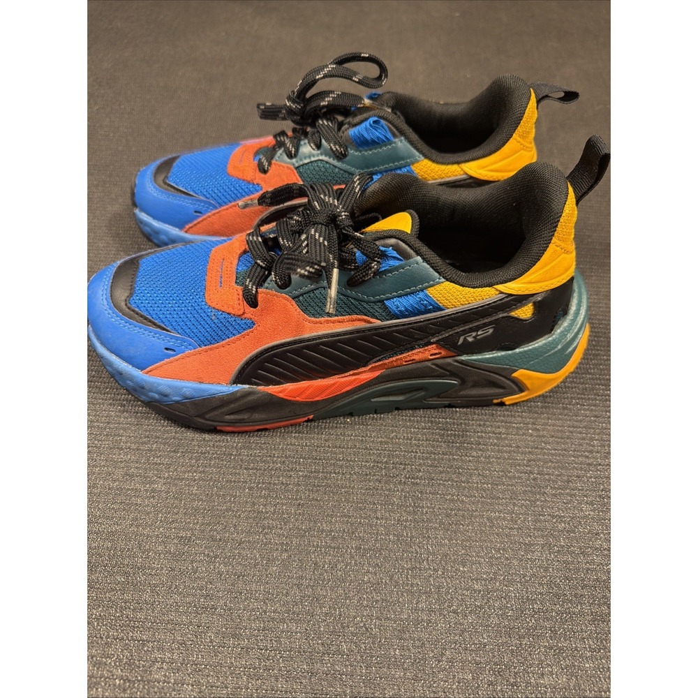 PUMA RS-TRCK CASUAL SHOES Size 6.5 Future Blue/Black/Multicolor 391547-01